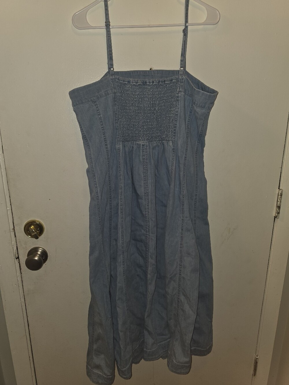 Denim Midi Sundress with Square Neck - Picture 13 of 13
